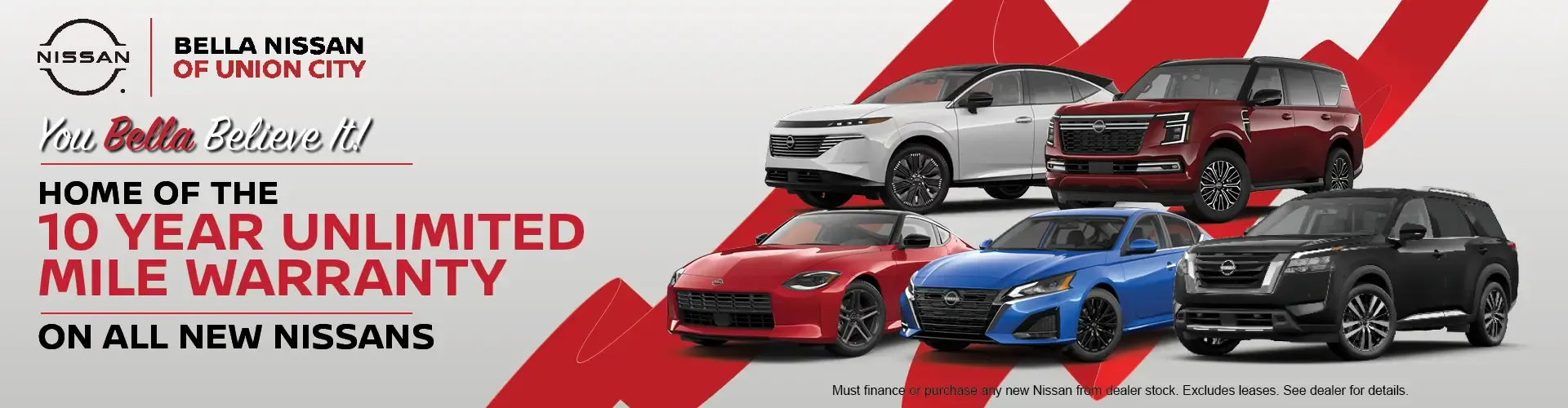 Bella Nissan of Union City: Home of the 10 Years Unlimited Miles Warranty On All New Nissan's